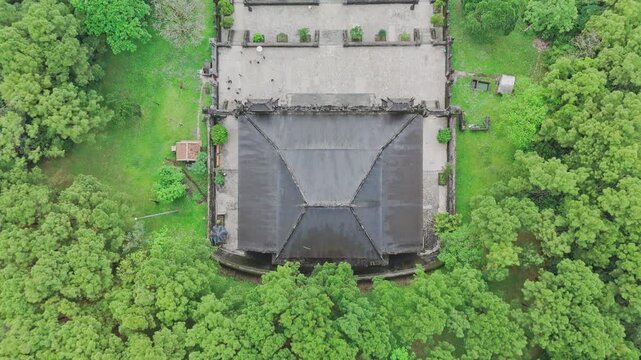Mausoleum of Emperor Tu Duc, Hue, Vietnam &ndash; 4K Aerial Drone Footage of Royal Tomb, Ancient Architecture, Pine Forest, Temple Complex, Moat and Heritage Landscape