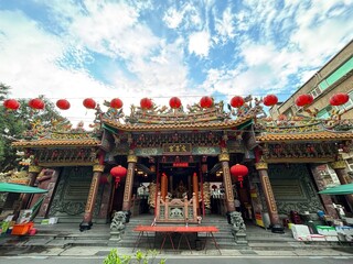 Fototapeta premium 台湾文昌寺、台湾旅行、伝統建築