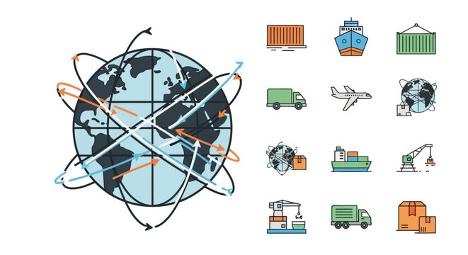 Logistics and transportation around the world.