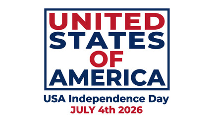 Fototapeta premium United States of America Independence Day July 4th 2026 Design