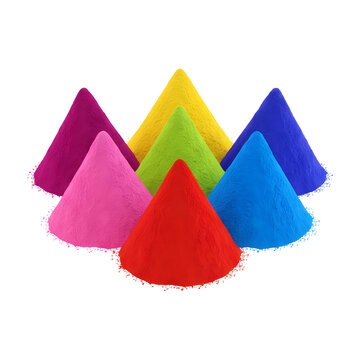 Colorful umbrella with raindrops isolated