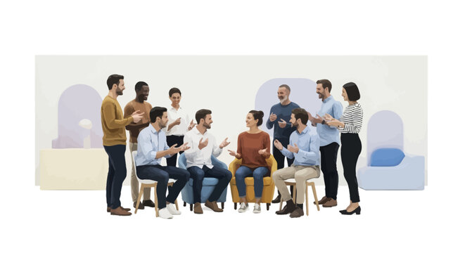 Diverse group of young adults.