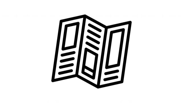 brochure minimalist stroke animation
