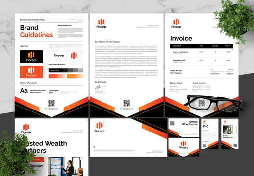 Orange And Black Finance Corporate Brand Guidelines 