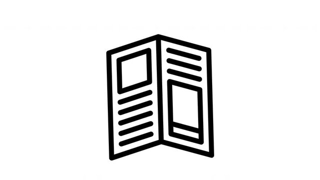 flyer minimalist stroke animation