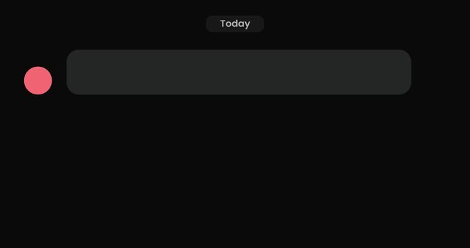Animation chat group social media unique dark theme black