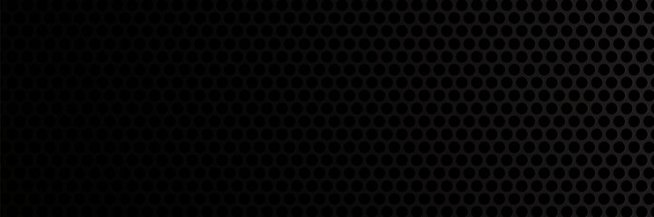 Grill mesh pattern with metal texture for speaker and micro hole background or seamless net by black grid and circle grate steel screen. © ahmad