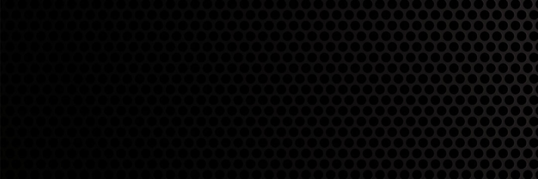 Grill mesh pattern with metal texture for speaker and micro hole background or seamless net by black grid and circle grate steel screen.