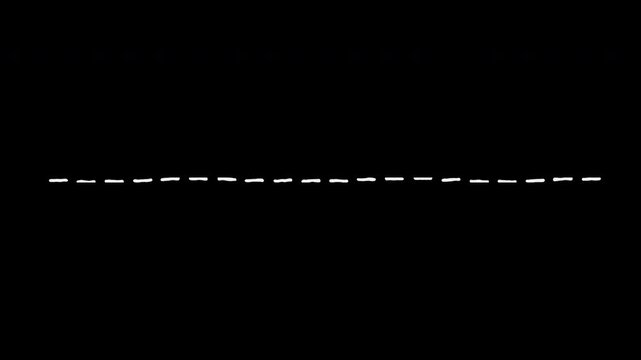 Horizontal Dashed Line Sequential Write On