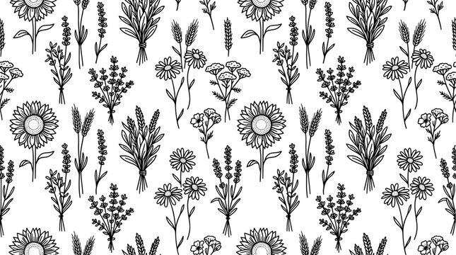 Hand Drawn Botanical Pattern
