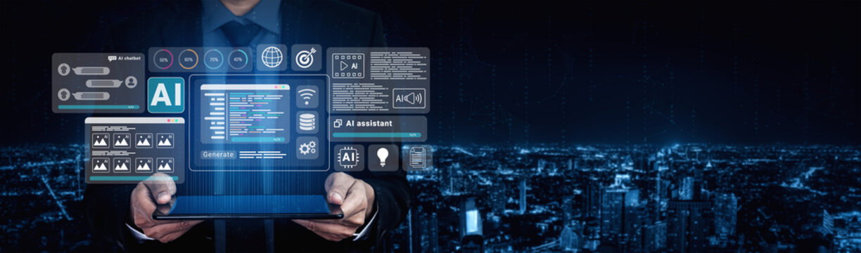 AI assistant with chatbot windows, code editor, and performance analytics for intelligent automation and development Parse