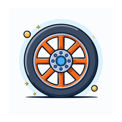 Obraz premium Flat design target icon with bullseye pattern