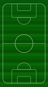 Vertical 9x16 Soccer Field Loop Animated Green Horizontal Lines Pattern with Variable Thickness for Social Media Stories