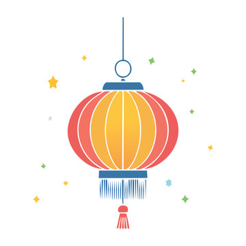 Flat design lighthouse with sun rays vector