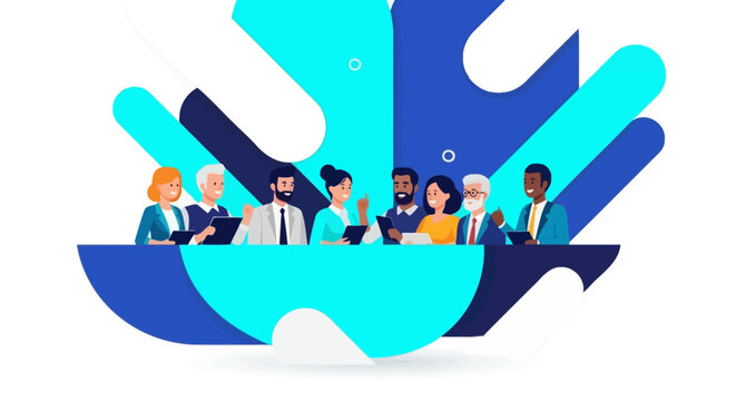 Business People Teamwork Puzzle.