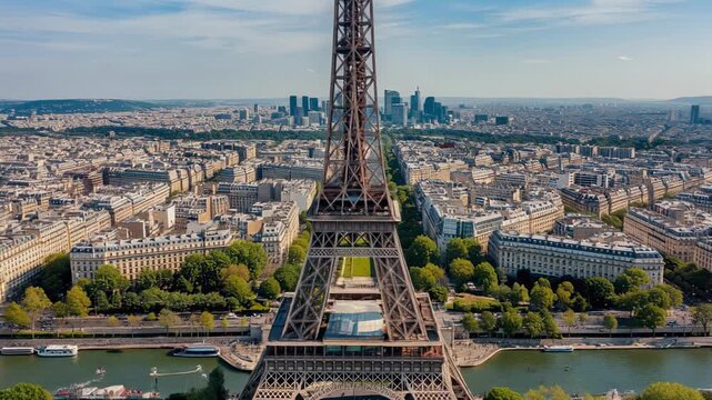 Explore the breathtaking Eiffel Tower surrounded by the vibrant beauty of Paris cityscape and iconic landmarks