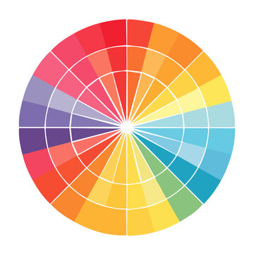 Flat color wheel vector design