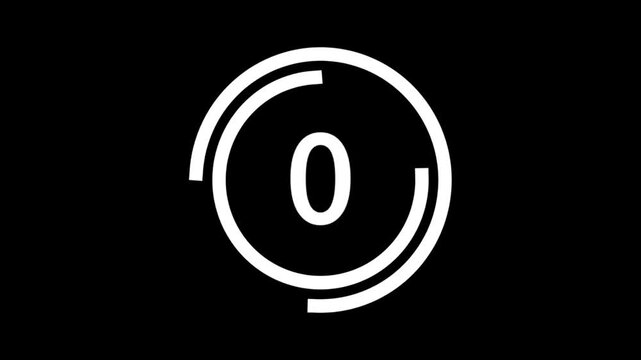 5 Second Countdown Timer Black Background