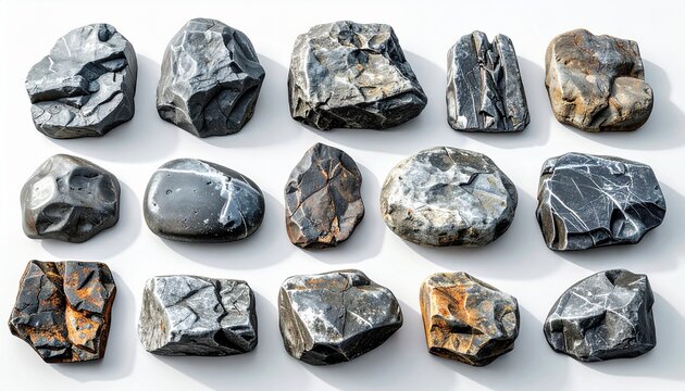 Collection of Tektites - A Glimpse into Extraterrestrial Geology.