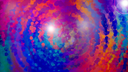 Abstract colorful background with vibrant mosaic pattern and glowing light effects © Creative AA