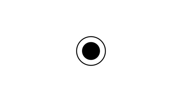 Black Circle Outline Centered on White Background ring border