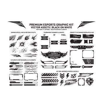 Ultimate Racing Speed Lines Vector Bundle &ndash; Dynamic Stripe, Motorsport & Esports Graphic Collection