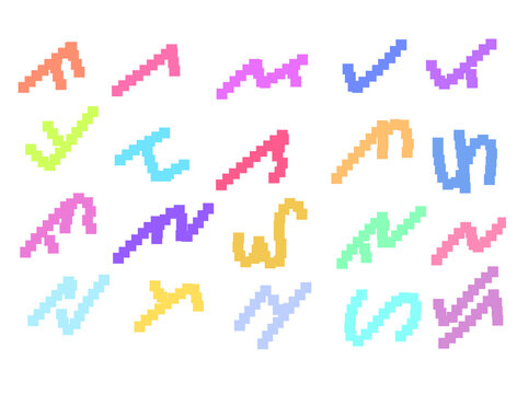 colorful hand drawn Lampung script 