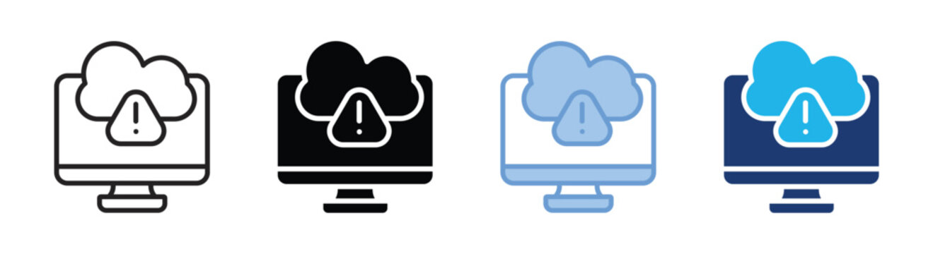 Error icon set multiple style collection