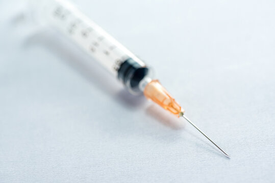 hypodermic needle(injection needle) on white background 