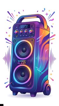 Vibrant Bluetooth Speaker with Dynamic Lights and Party Mode