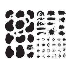 Fototapeta premium Ink Splatter Vector Bundle – Grunge Paint Splash, Artistic Ink Blots & Abstract Texture Elements