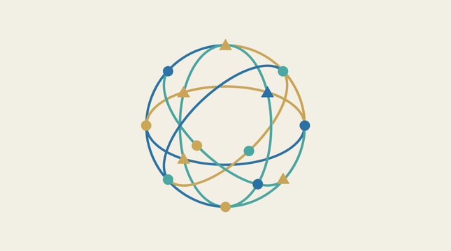 Network connections globe with lines.