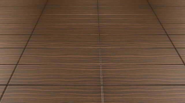 Camera moving along dark grey ash wooden tiles with seamless parallel pattern minimalist modern parquet flooring texture background for architecture