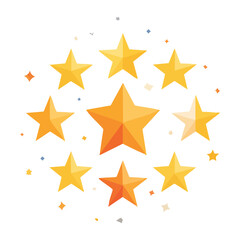 Fototapeta premium Flat design star pattern with snowflakes