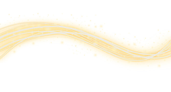 Luxury Golden Light Wave with Bokeh Stars