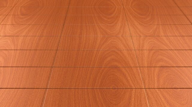 Panning across medium amber wooden tiles with seamless swirling pattern beautiful natural timber parquet flooring backdrop for interior visual arts