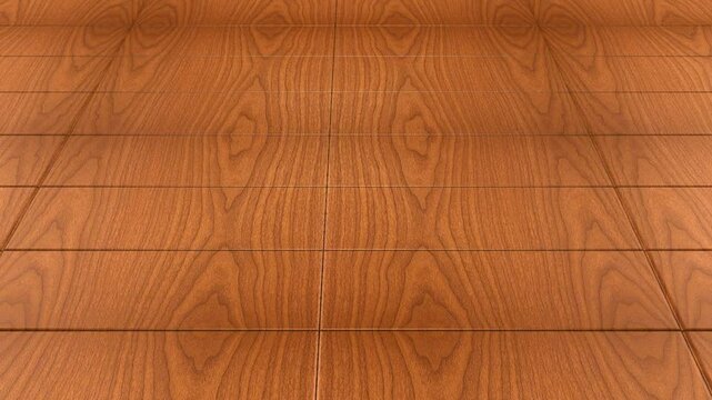 Camera sliding over warm ginger wooden tiles with seamless horizontal pattern smooth natural parquet timber flooring backdrop for modern architecture