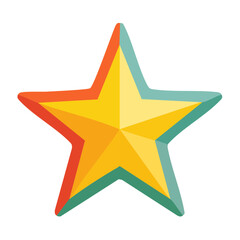 Obraz premium Colorful flat design star icon