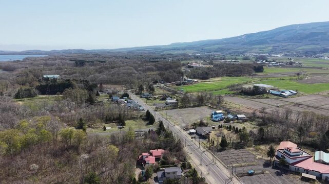 HOKKAIDO, JAPAN.Small town near Onuma Park with scenic surroundings April 26 2026