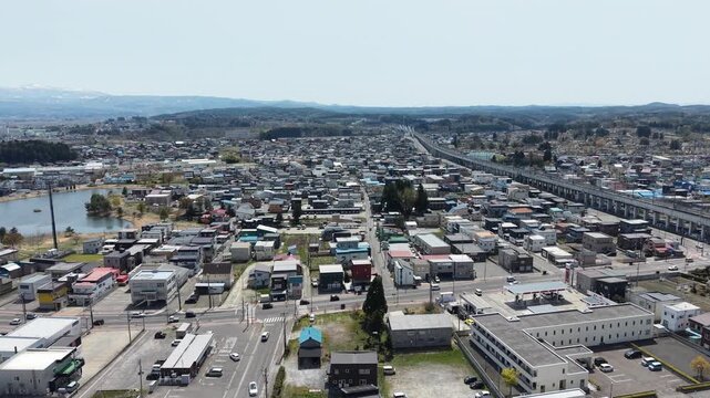 AOMORI, JAPAN.Modern transport hub within suburban city landscape April 26 2026