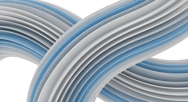 Blue and white waves intersect on a plain surface creating a pattern