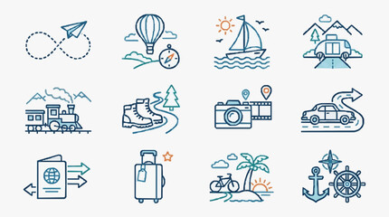 Collection of Travel and Leisure Icons. © Putra