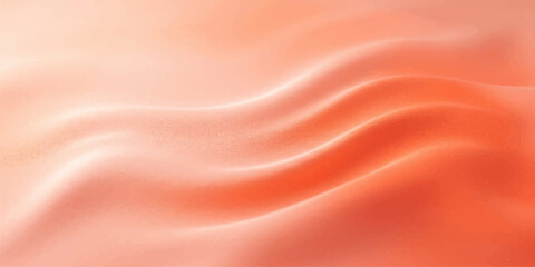 Fototapeta premium Soft fabric waves in warm orange tones with wave like abstract background textile background abstract material highlight seamless softness luxurious gradient backdrop smoothness