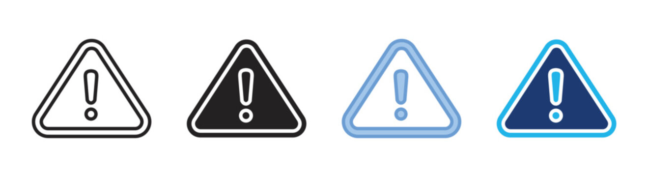 Alert icon set multiple style collection