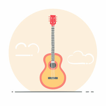Acoustic Guitar Illustration