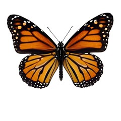Obraz premium Beautiful orange monarch butterfly with spread wings