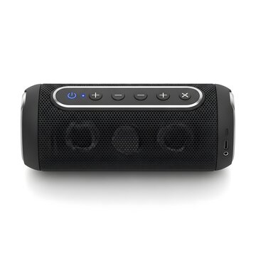 Black wireless portable bluetooth speaker