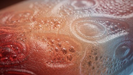 Fototapeta premium Macro view of abstract skin texture with vibrant swirling color gradients