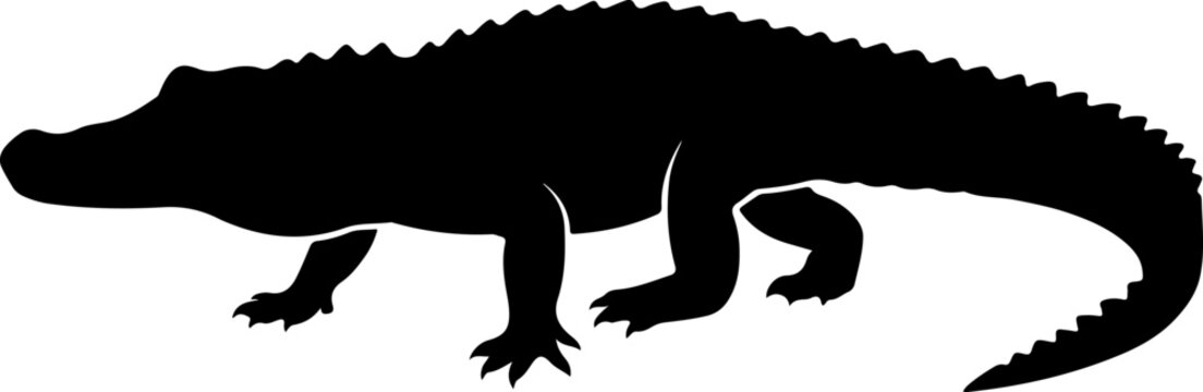 Alligator silhouette silhouette vector illustration