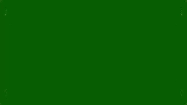 Symmetrical golden star particle frame on green screen chroma key, magical circular border loop for logo reveal, elegant twinkling stardust wreath background video element, wedding border intro fx
